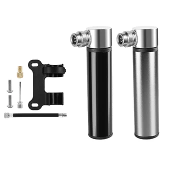Fahrrad-Minipumpe Tragbare Aluminiumlegierung Fahrrad-Handluftpumpe Schrader Presta Ventil Universal