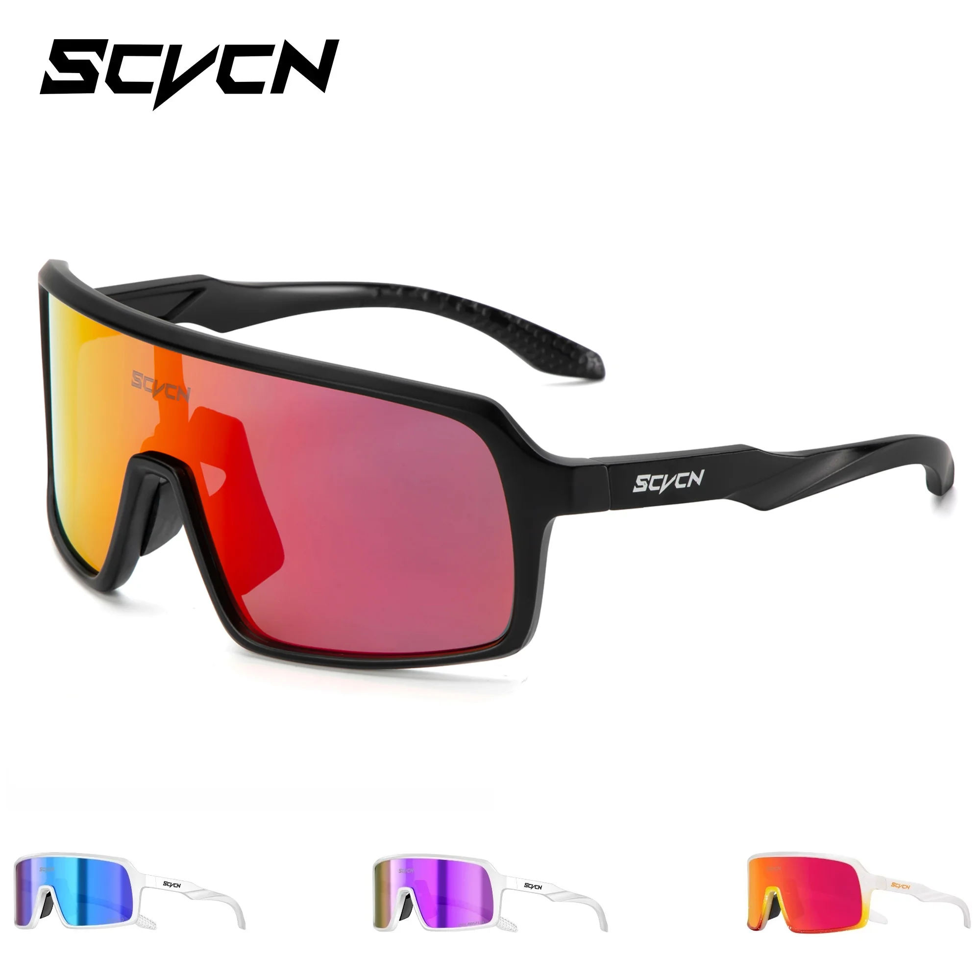 SCVCN Polarisierte Radfahren Sonnenbrille Mtb Sport UV400 Photochormische Brille Fahrrad Brille Männer Frauen