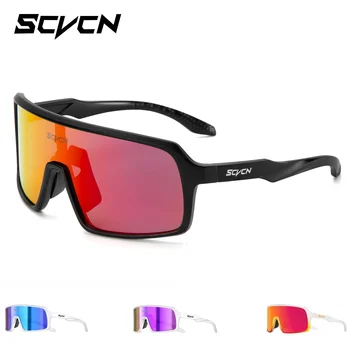 SCVCN Polarisierte Radfahren Sonnenbrille Mtb Sport UV400 Photochormische Brille Fahrrad Brille Männer Frauen