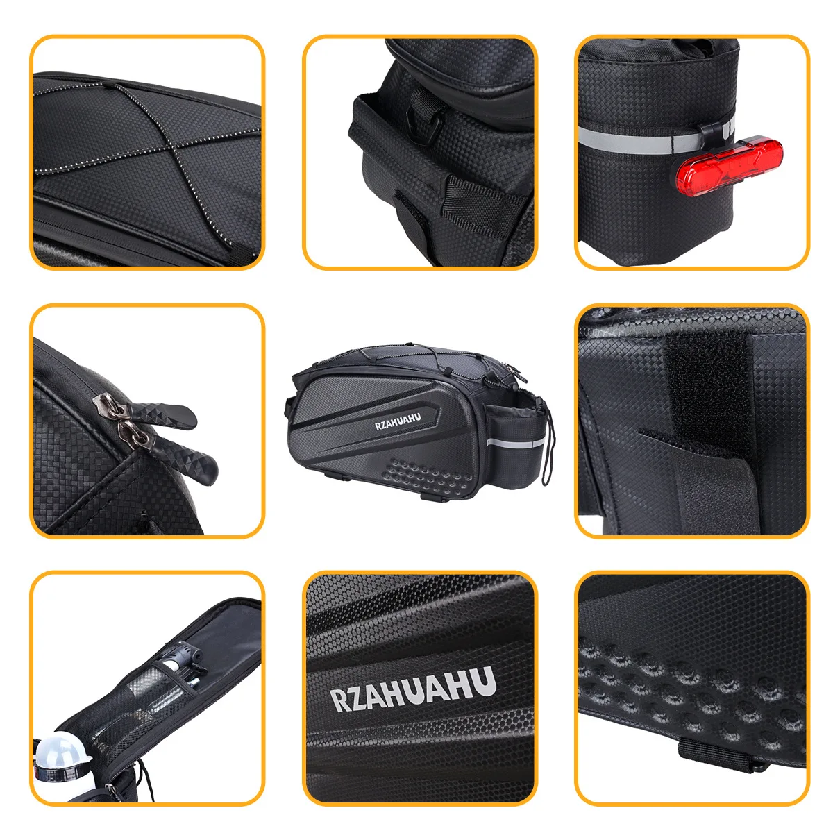 Fahrradtaschen Große Kapazität Fahrradträger Tasche Gepäck Schulter – Image 3