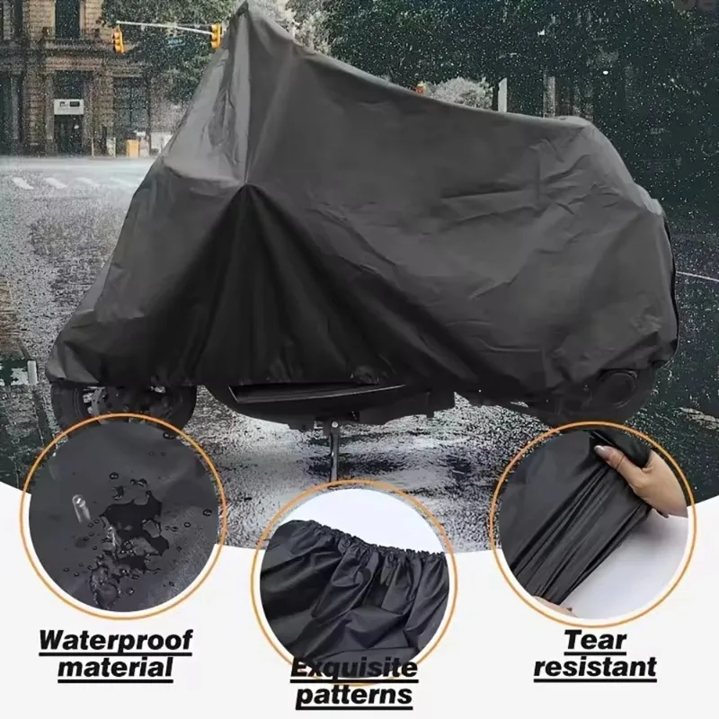 Wasserdichte Ganzjahres-Motorradabdeckung, staubdicht, UV-Schutz – Image 4