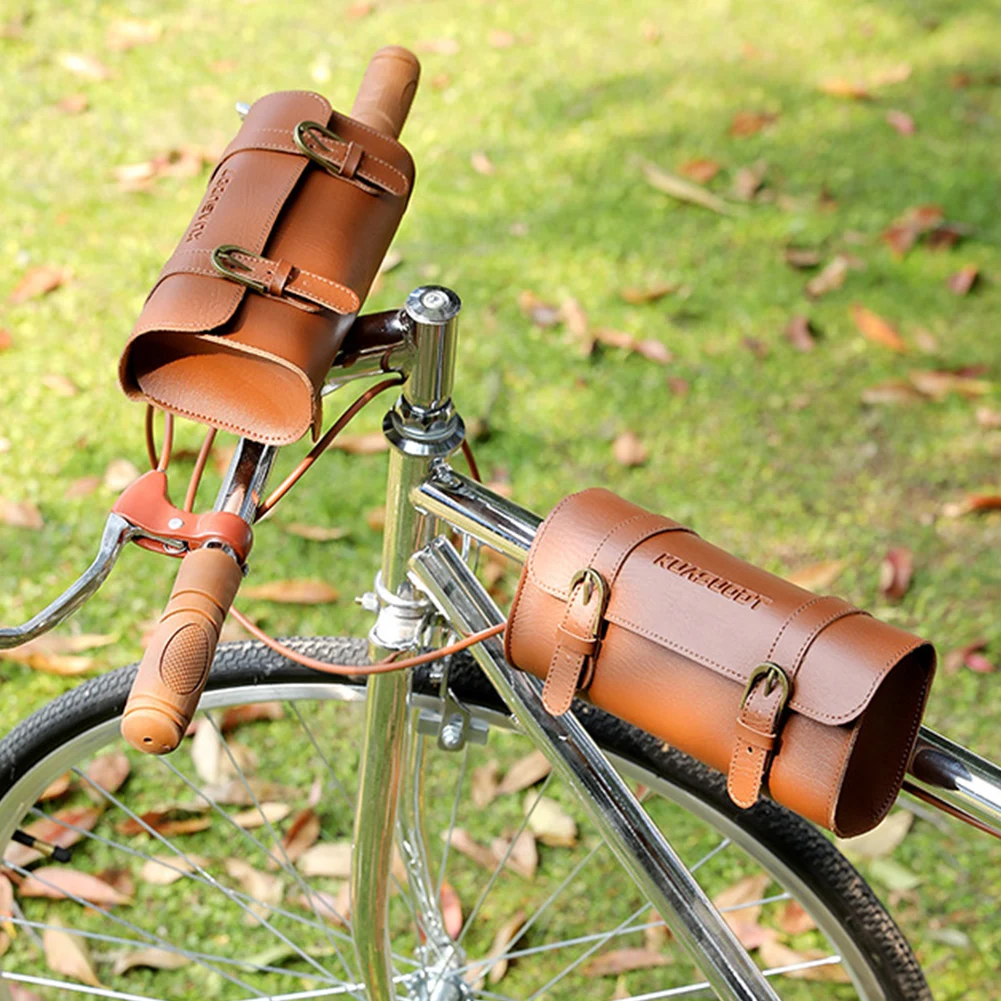 Motorrad-Satteltasche mit Großer Kapazität, Retro-Fahrrad-Hecktasche, Fahrrad-Vordergabel-Werkzeugtasche