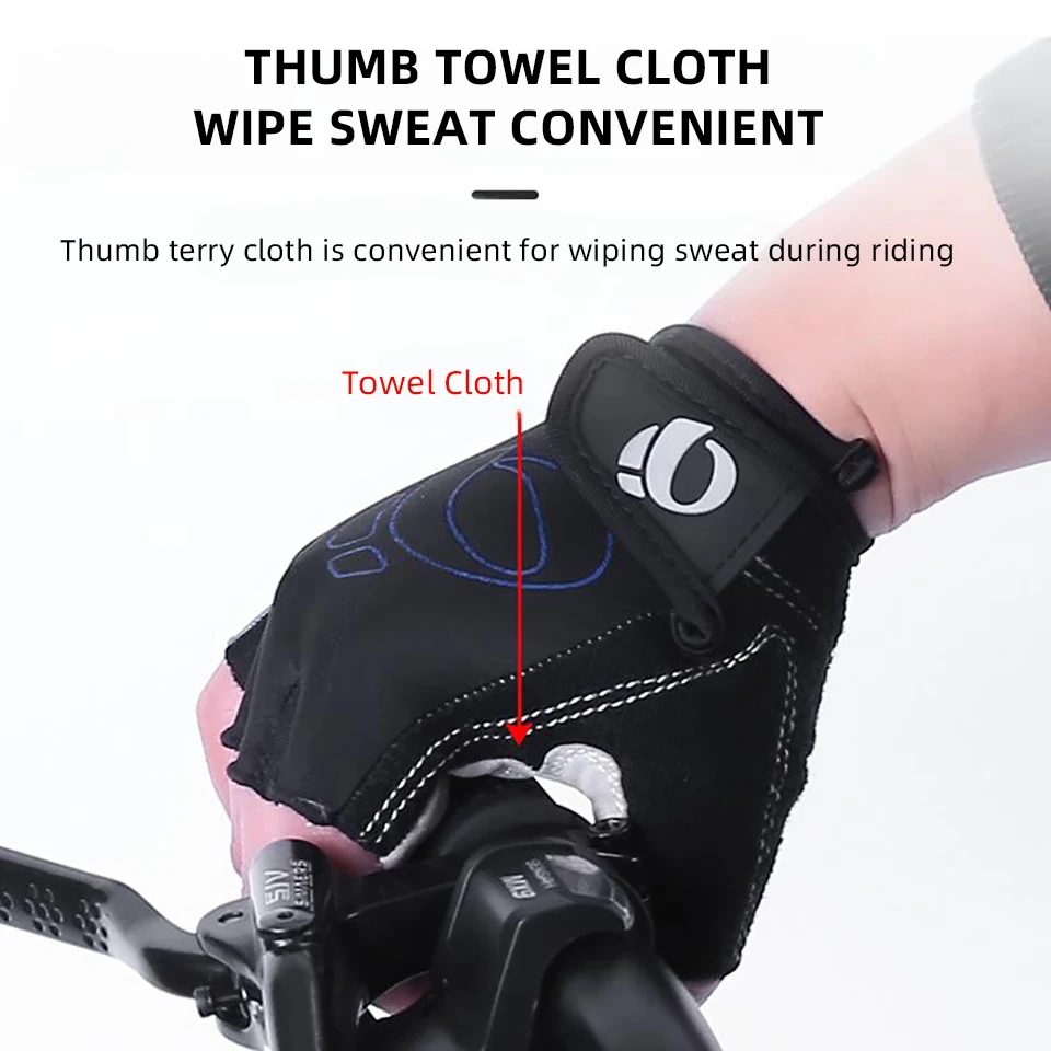 Radfahren Handschuhe Anti Slip Schock Atmungsaktive Fahrrad Halbe – Bild 5