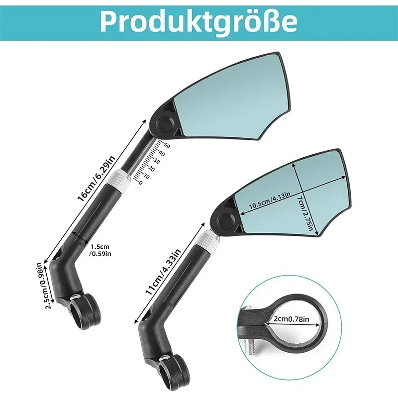 Fahrrad Lenker Rückspiegel Fahrrad Radfahren Breite Palette Zurück – Bild 4