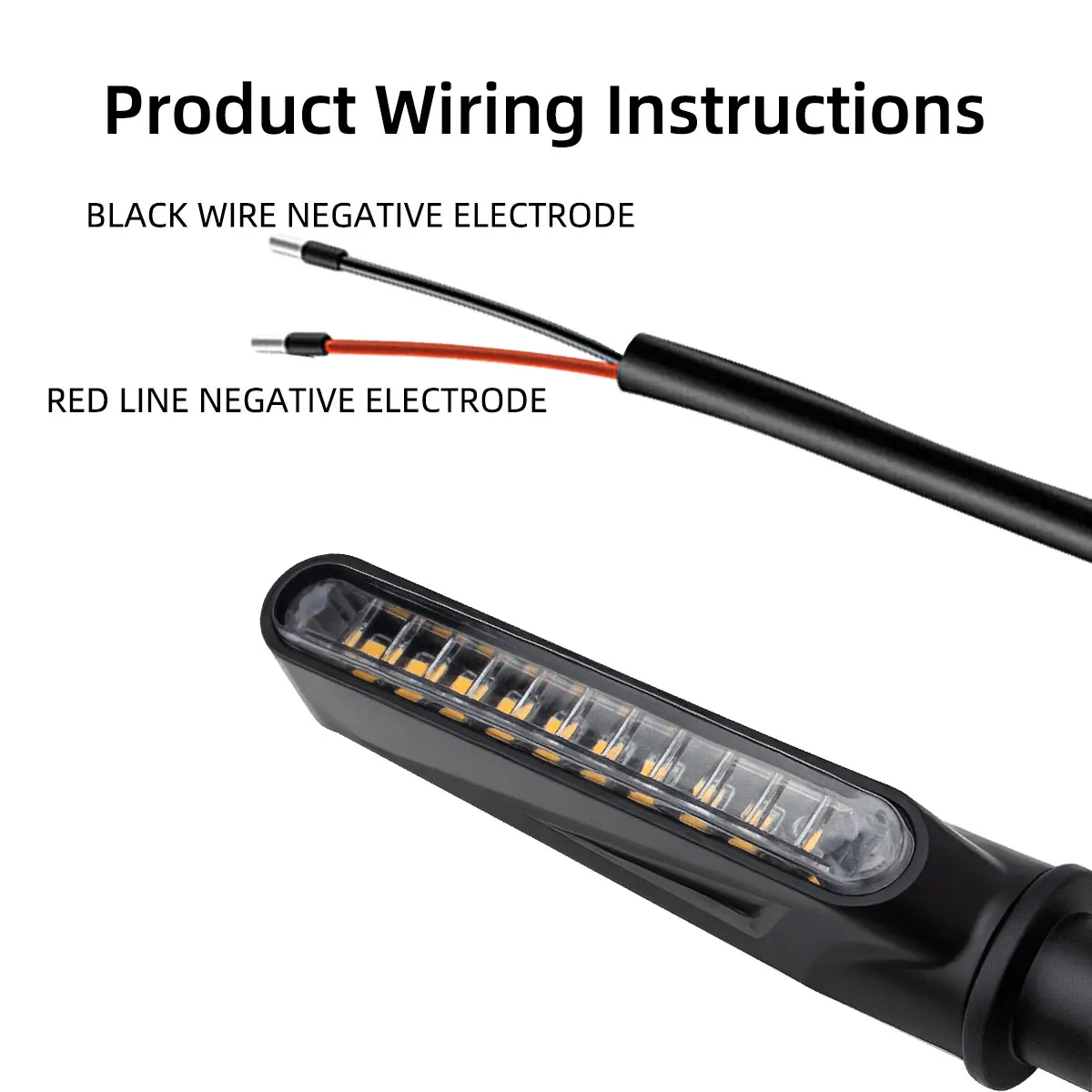 Motorrad Led Blinker Richtungs Indikatoren Bernstein Blinkende Blinker – Bild 2