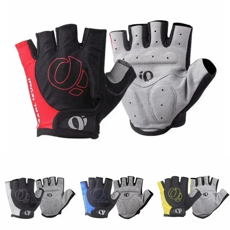 Fahrradhandschuhe, Halbfinger-Gel-Handschuhe, rutschfest, schweißhemmend, Rennrad-Handschuhe für Herren