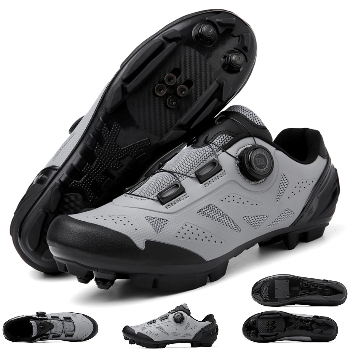 Atmungsaktive Mountainbike-Schuhe Rutschfeste Herren MTB Geländefahrrad-Schuhe Harte Sohle Damen