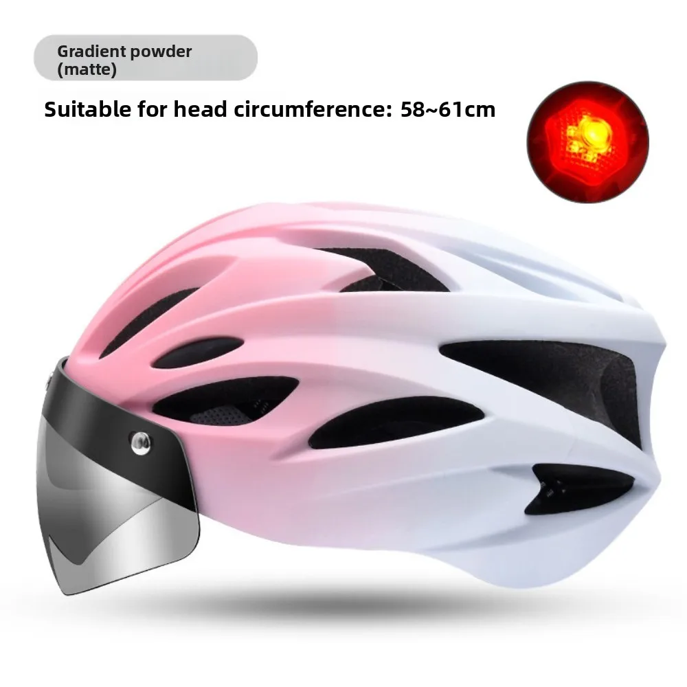 Fahrradhelm mit magnetischer Schutzbrille und hinterem LED-Rücklicht – Bild 5