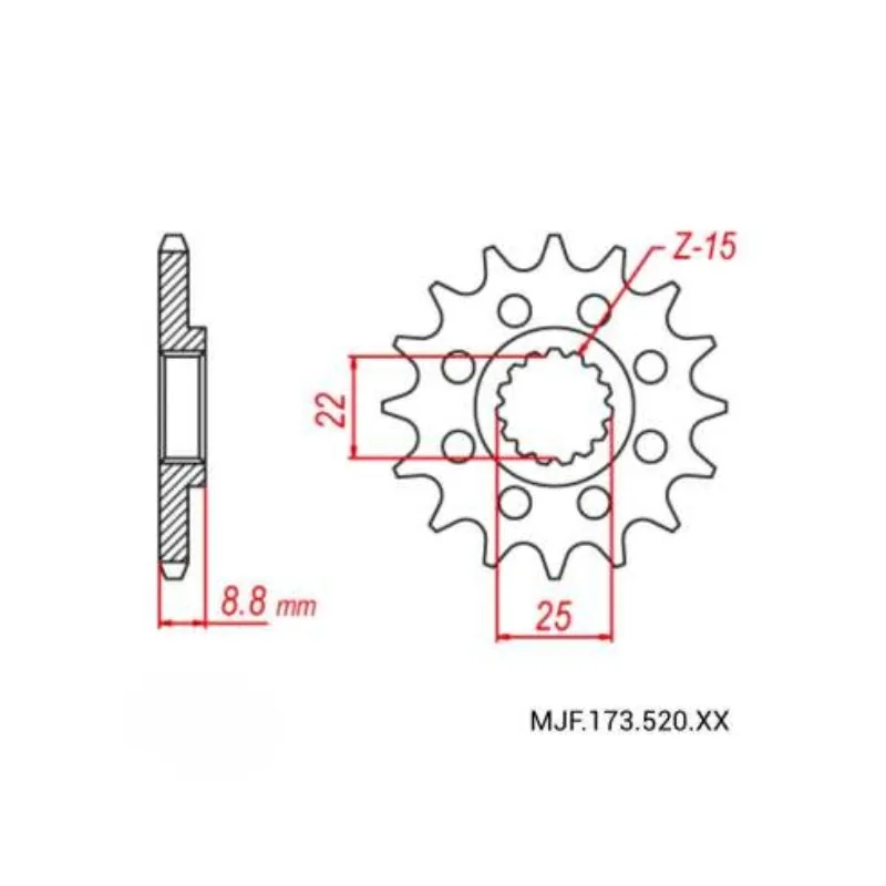 520 12T 13T Motor Vorne Kettenrad Kette Getriebe Für KT/M SX SXF XC – Bild 6
