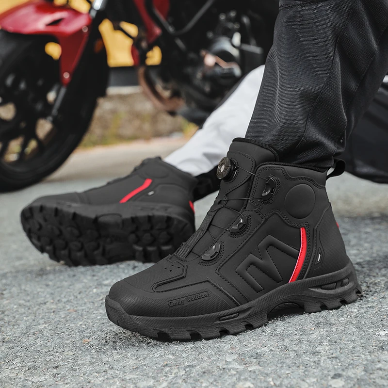 Motorrad Reiten Männer Stiefel Wasserdichte Motocross Radfahren Schuhe – Image 3