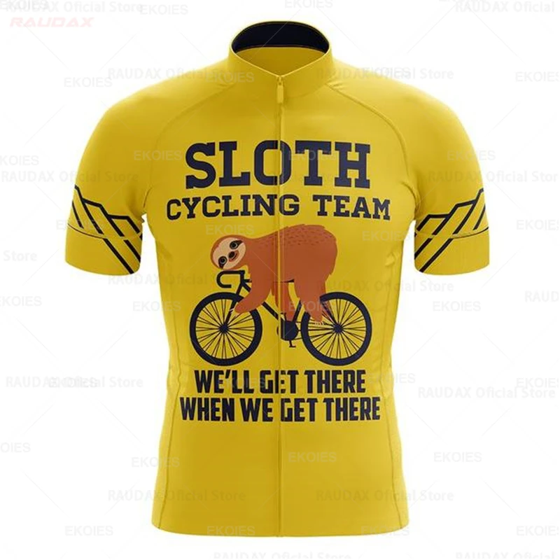 Radtrikots Herren Sloth Team Sommer Kurzarm Fahrradtrikot – Image 3