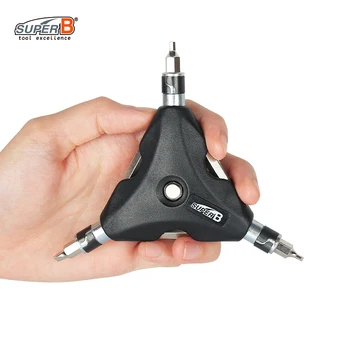 13-in-1 Fahrrad-Reparaturwerkzeug Y-förmiger Sechskantschlüssel 2/2,5/3/4/5/6/8mm T20/T25/T30/PH2/SL4/SL6