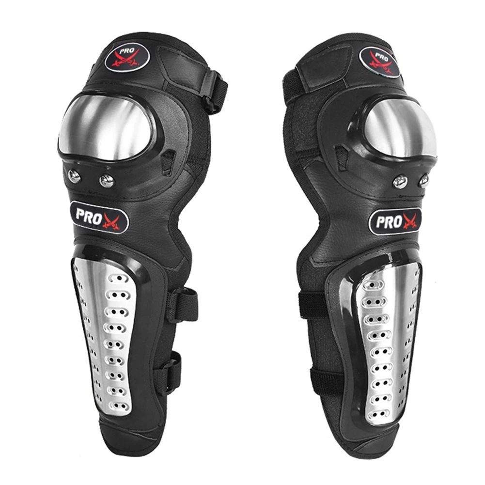 Motorrad Reiten Knie Pads Edelstahl Motorrad Racer Knie (4 Stück) – Bild 4
