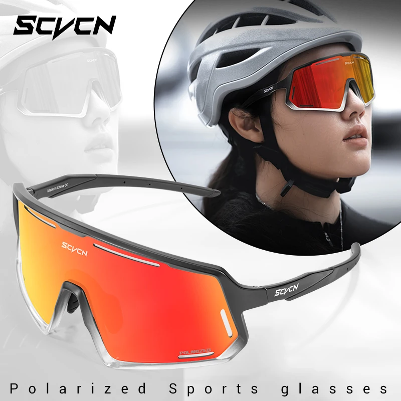 SCVCN Polarisierte Fahrradbrille Outdoor Angeln Sonnenbrille Sport – Image 5