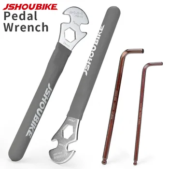 JSHOUBIKE 6/8/15 mm Fahrradpedalschlüssel Inbusschlüssel robustes, langlebiges Pedal-Demontagewerkzeug