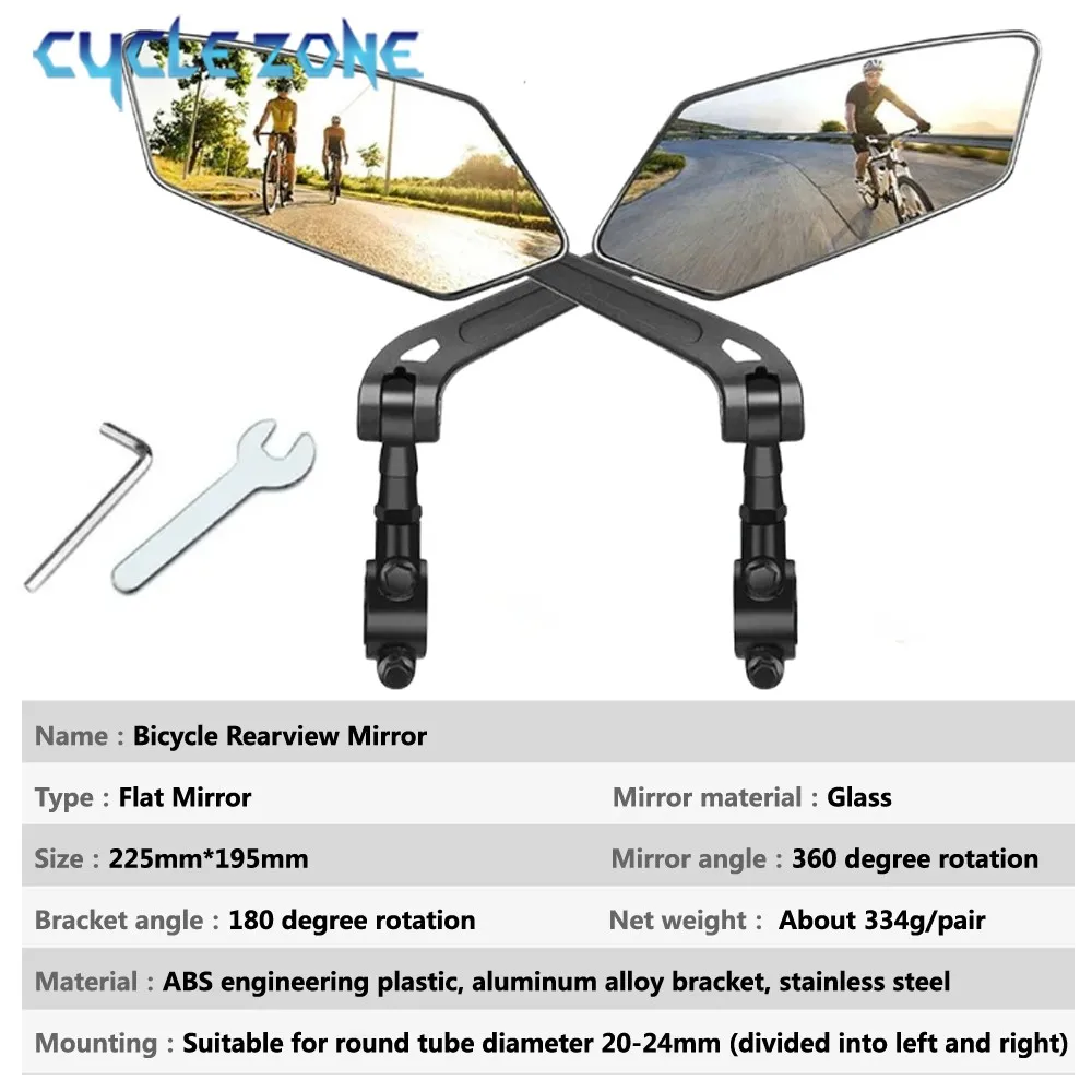 Fahrrad Rückspiegel Fahrrad Lenker Reflektor 360° ° Drehbare – Bild 4