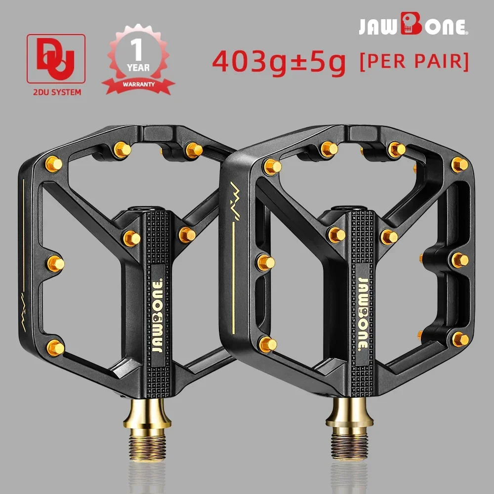 Jawbone MTB-Pedale, flache Fahrradpedale, ultraleichtes Aluminium, 9/16 Zoll abgedichtete Lagerplattform