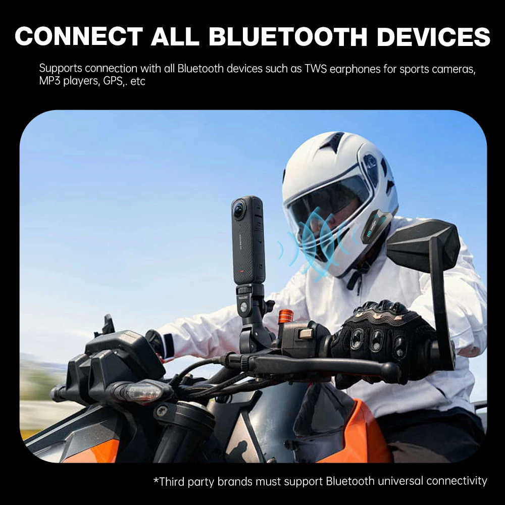 Freedconn Group Motorrad Intercom Helm Bluetooth 5.1 Headset 1000M – Bild 4