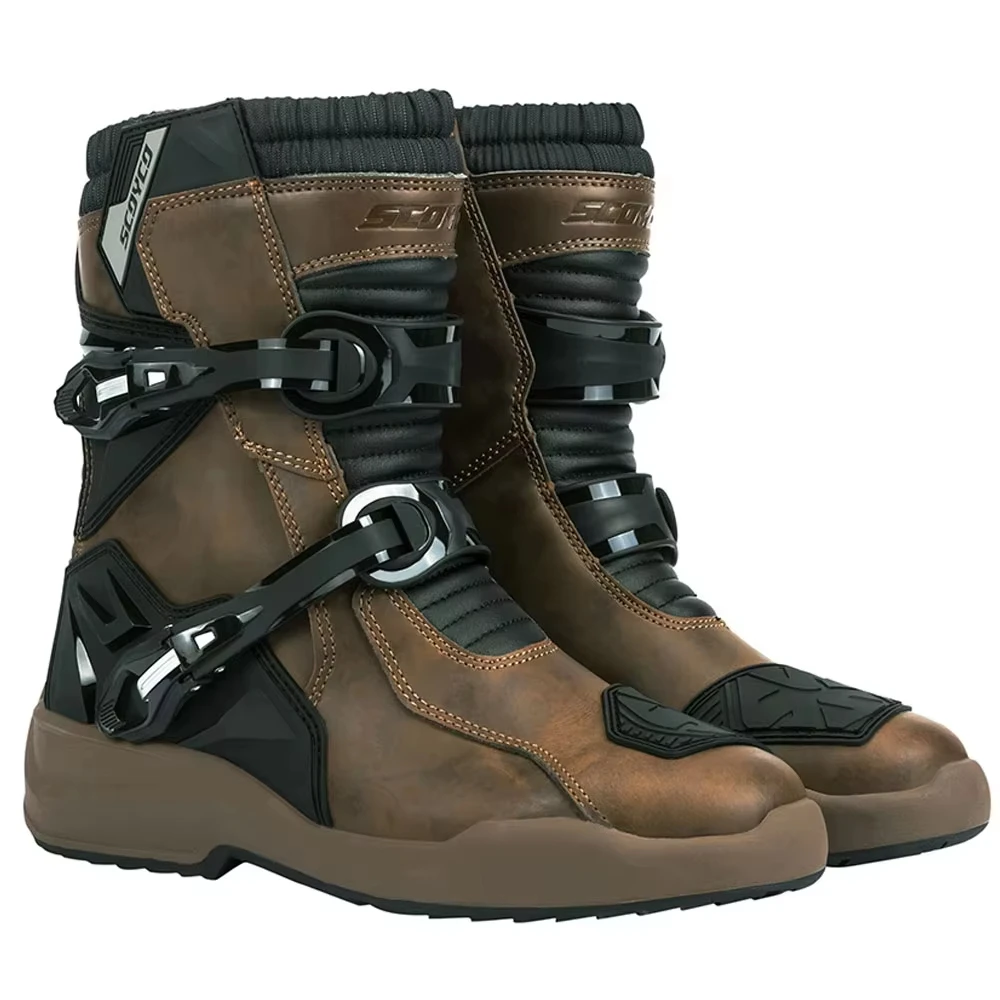 Scoyco Motorrads tiefel Motorrad Tour Stiefel wasserdichte Rallye Schuhe vier Jahreszeiten Männer Knöchel TPU
