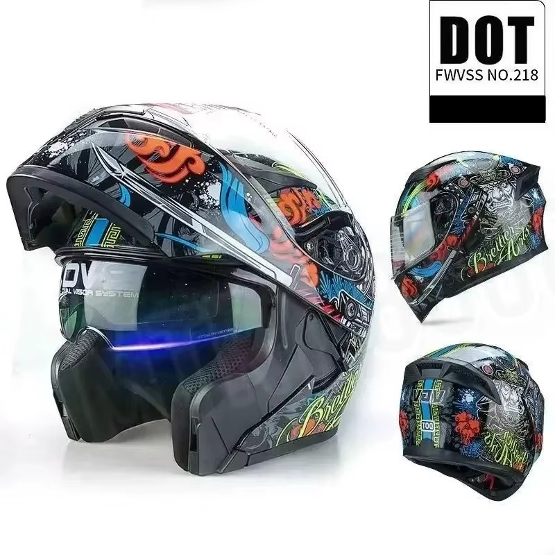 ECE DOT-zertifizierter Motorrad-Klapphelm, Motorradhelm – Bild 5