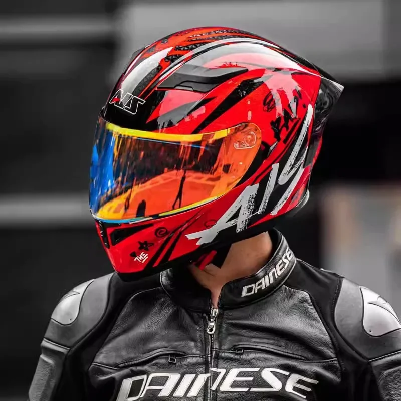 Motorrad Helm Full Face Doppel Objektiv Off-road Racing Helm Capacetes – Bild 5