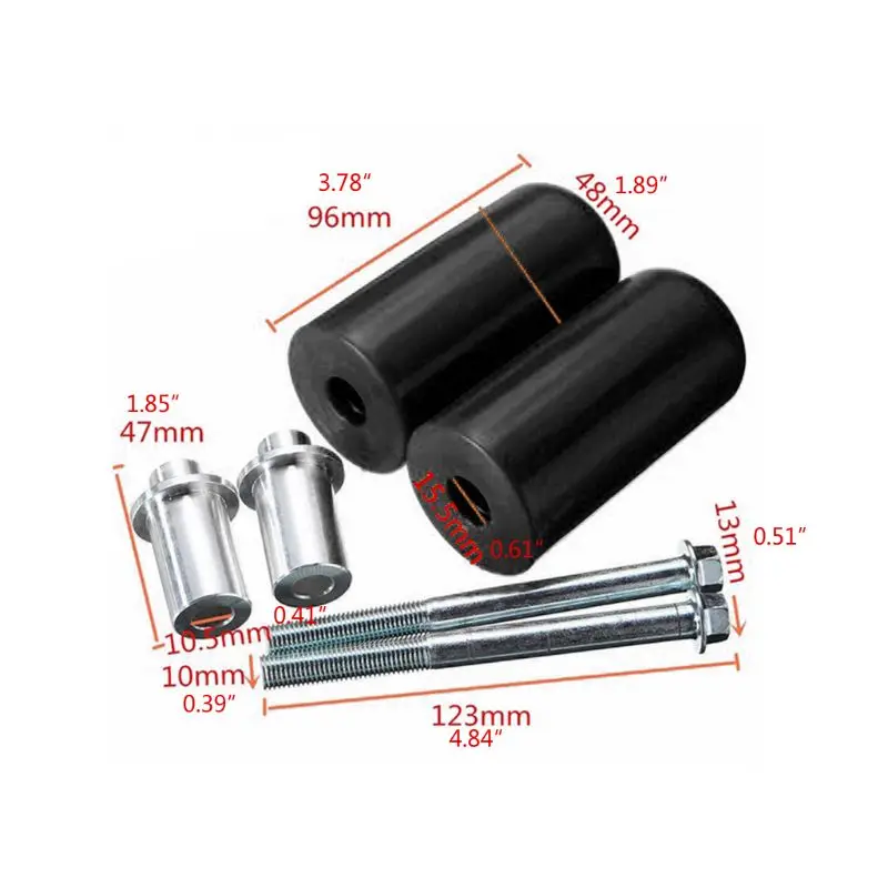 Universal Motorrad Rahmen Crash Pad Motor Stator Sliders Schutz Kleber – Image 6