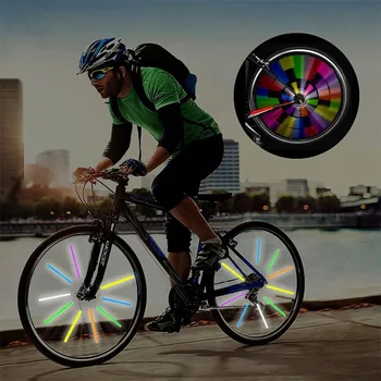 Fahrrad Rad Speichen Reflektierende Aufkleber Rohr Streifen Warnlicht DIY 7,5 cm MTB Radfahren Reflektor