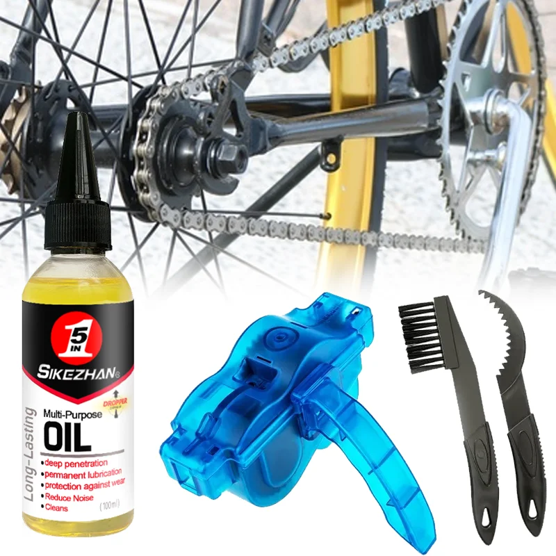 Fahrradkettenreiniger und Schmierset, tragbares Wäscher-Waschwerkzeug für die Fahrradwartung