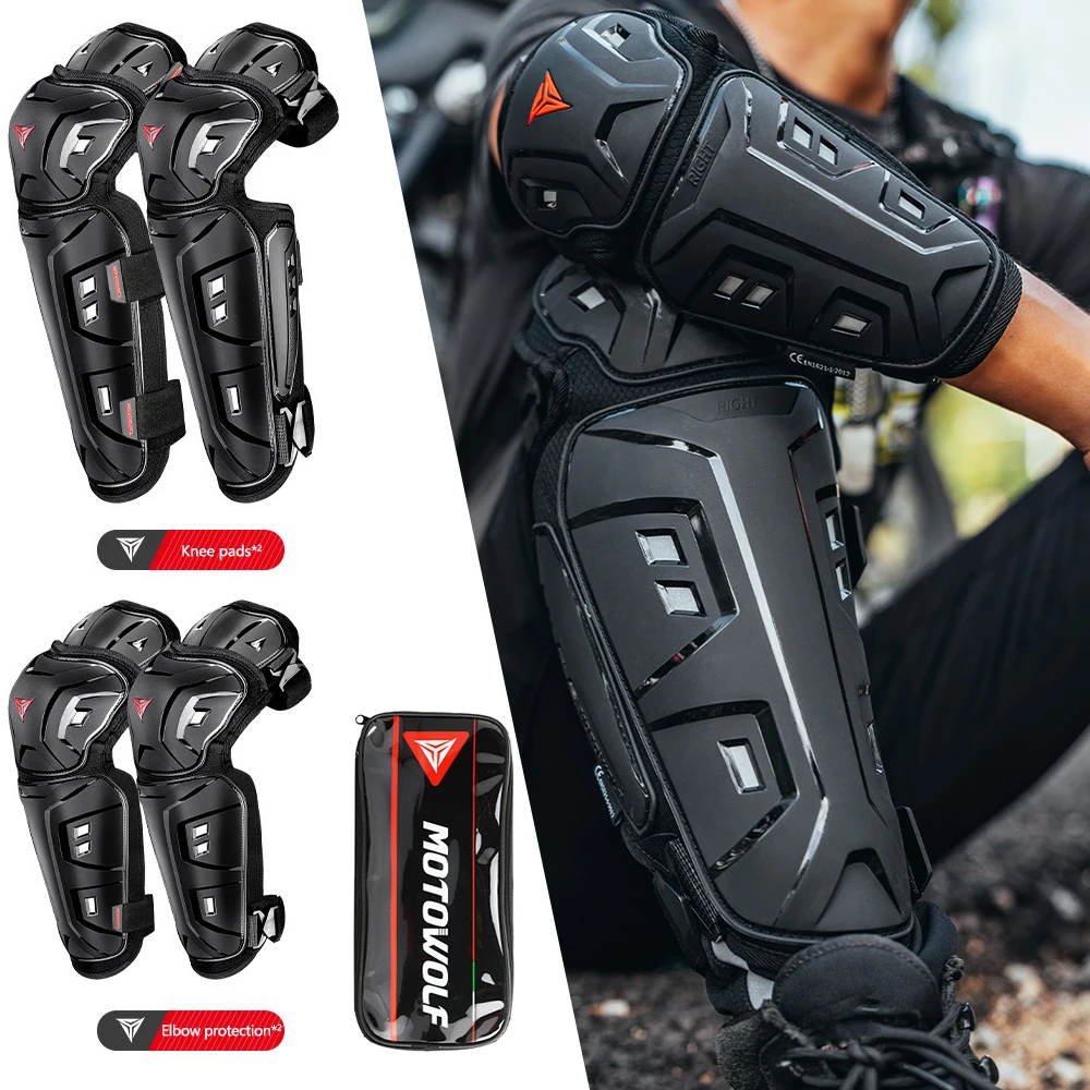 Knie Ellenbogen Schutz Pads Motorrad Motocross Skating Protektoren Reiten Schutz Getriebe Outdoor (4 Stück)