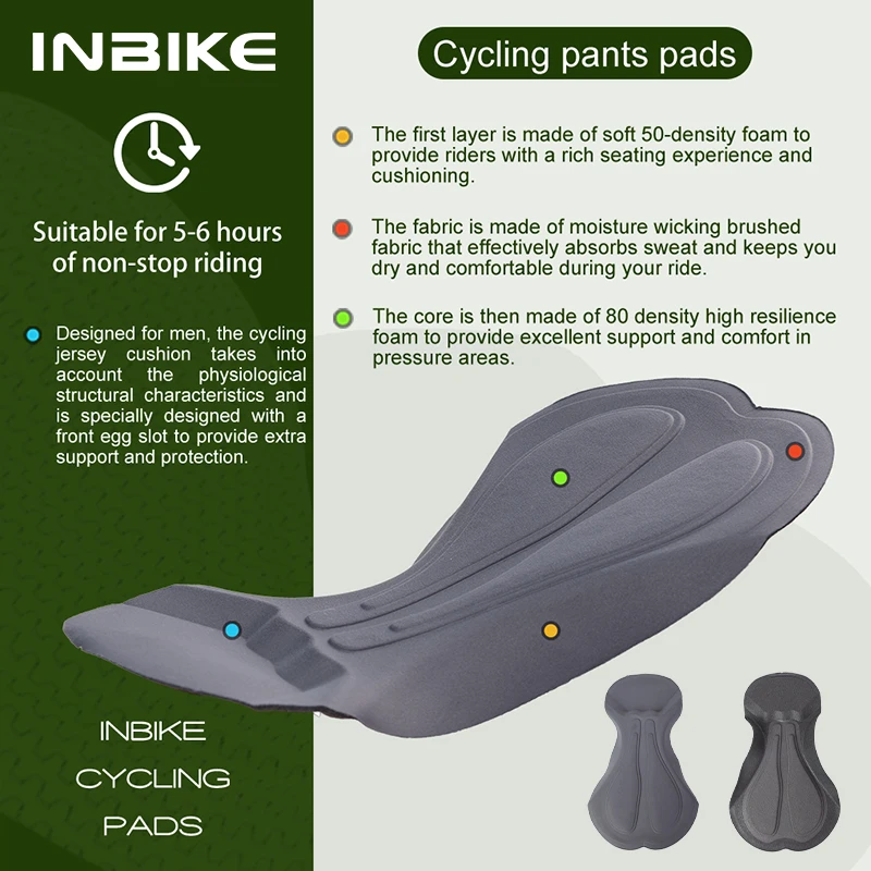 INBIKE Herren Radfahren Trägerhose 3D Gepolsterte MTB Bike Shorts – Image 5