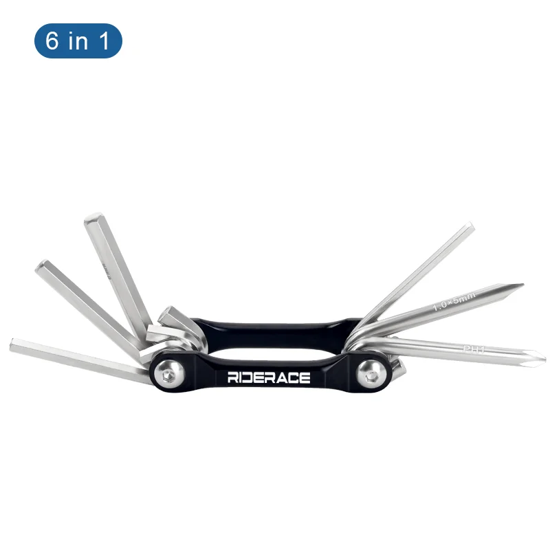 RIDERACE Fahrrad-Multitool-Set Tragbarer Stahl-Inbusschlüssel Schraubendreher