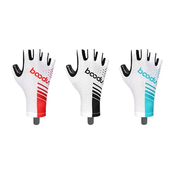 Halbfinger-Fahrradhandschuhe, Halbfinger-Rennradhandschuhe für Herren und Damen, Lauf- und Fahrradhandschuhe