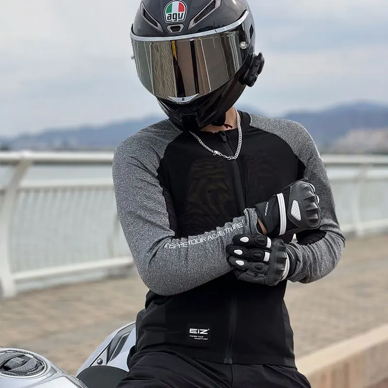 Herren-Motorradjacke, Sommer, atmungsaktiv, Motocross-Körperschutz – Image 3