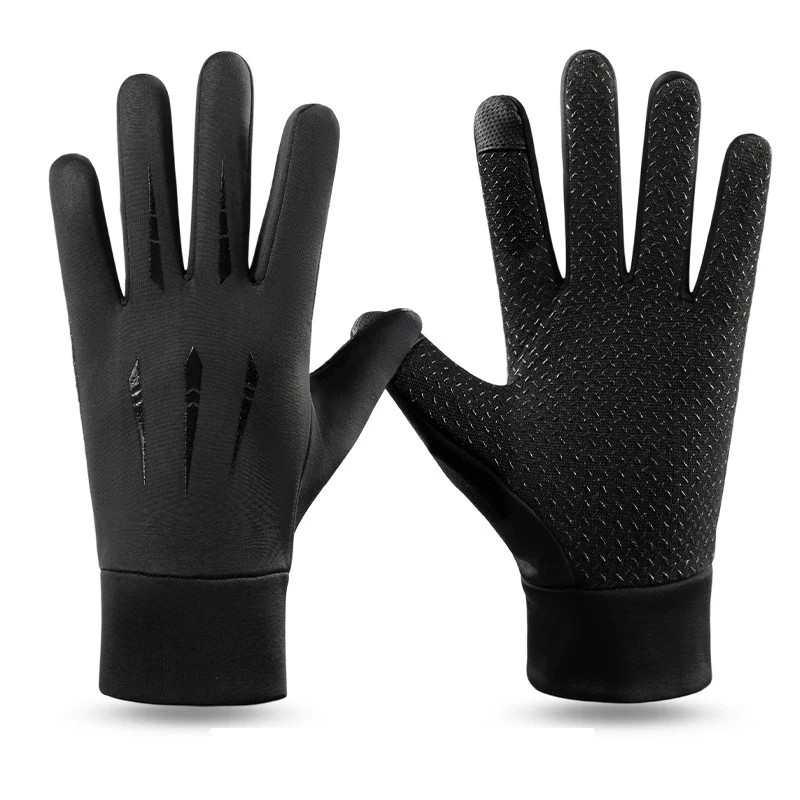 Winter-Fahrradhandschuhe für Herren, Motorrad, Wandern, Touchscreen-Handschuhe, rutschfest, wasserabweisend