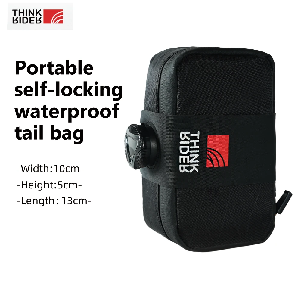 ThinkRider Fahrrad-Satteltasche, 0,5 l, tragbare Mini-Hecktasche, MTB, Rennrad, Werkzeugset, Reparaturtasche