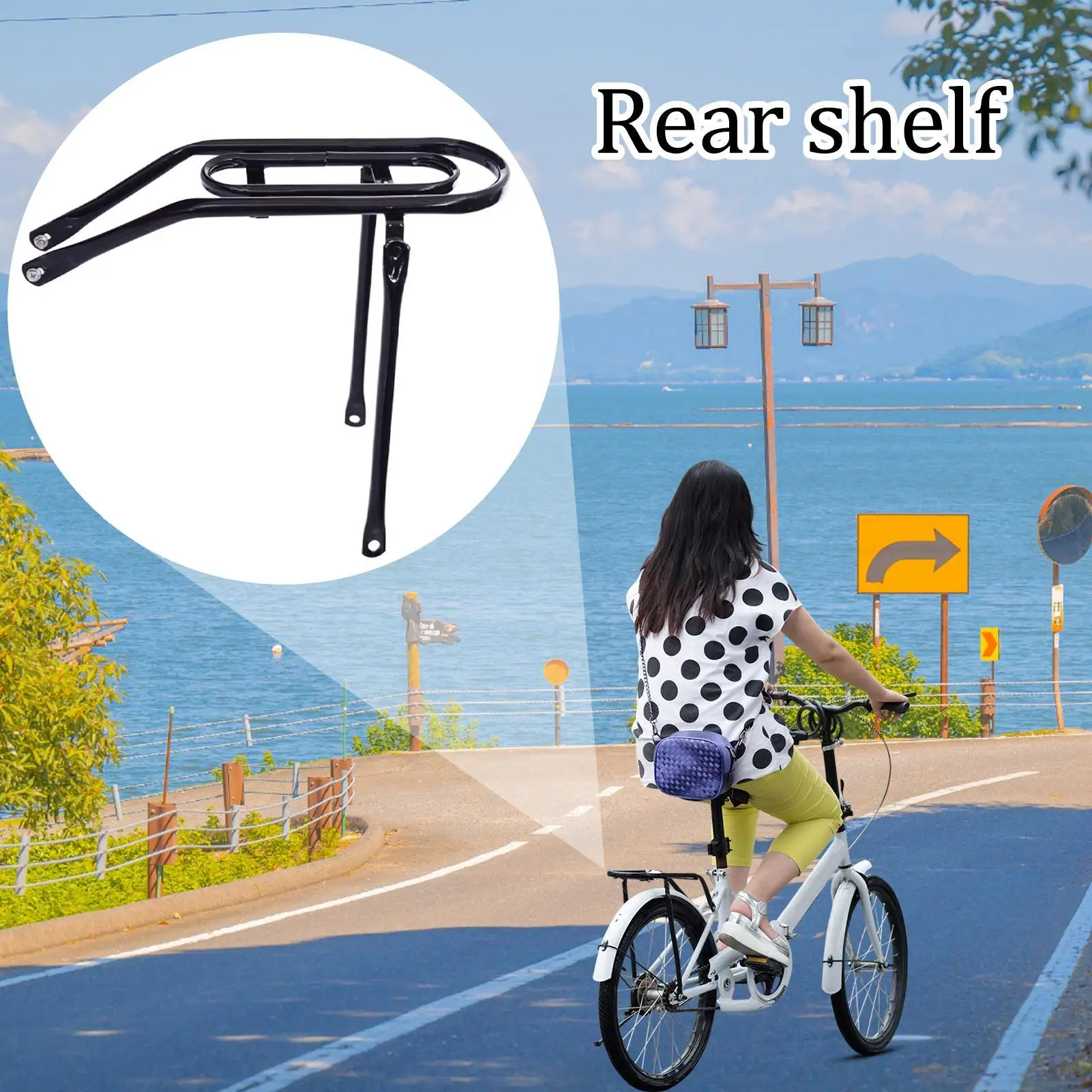Gepäckträger für Fahrradheck, leichter Fahrradträger für Gepäck – Immagine 3