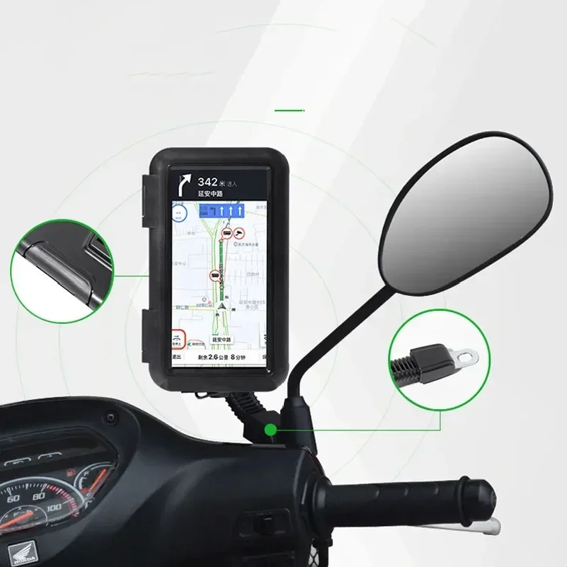 Motorrad-Handyhalterung, Wasserdichte Fahrrad-Handytasche – Image 5