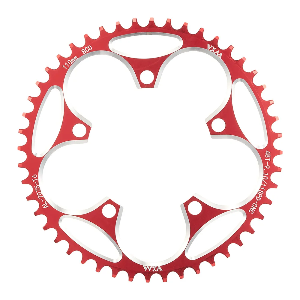 Rennrad-Kettenblatt 110BCD Kurbelzahnradsatz aus Aluminiumlegierung, positive und negative Kettenblattplatten