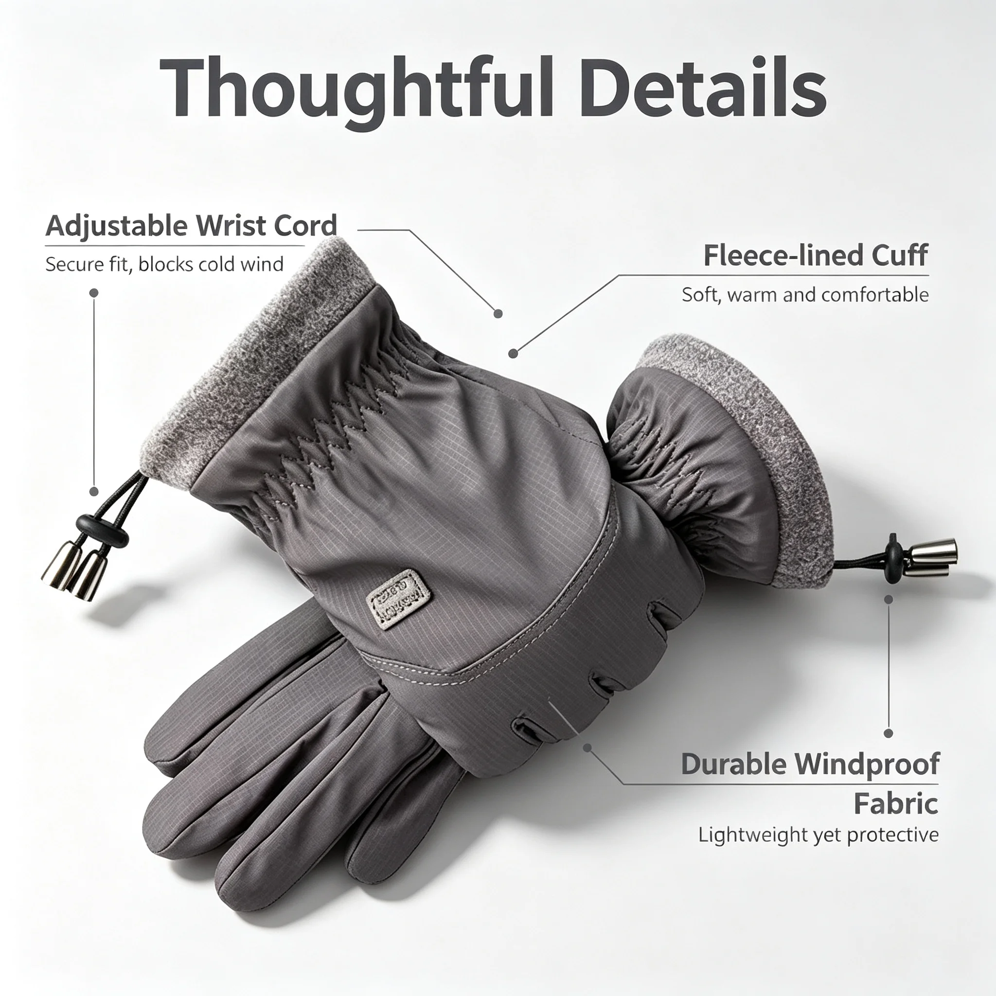 Winter-Fahrradhandschuhe mit Touchscreen-Funktion, winddicht, warm – Bild 6