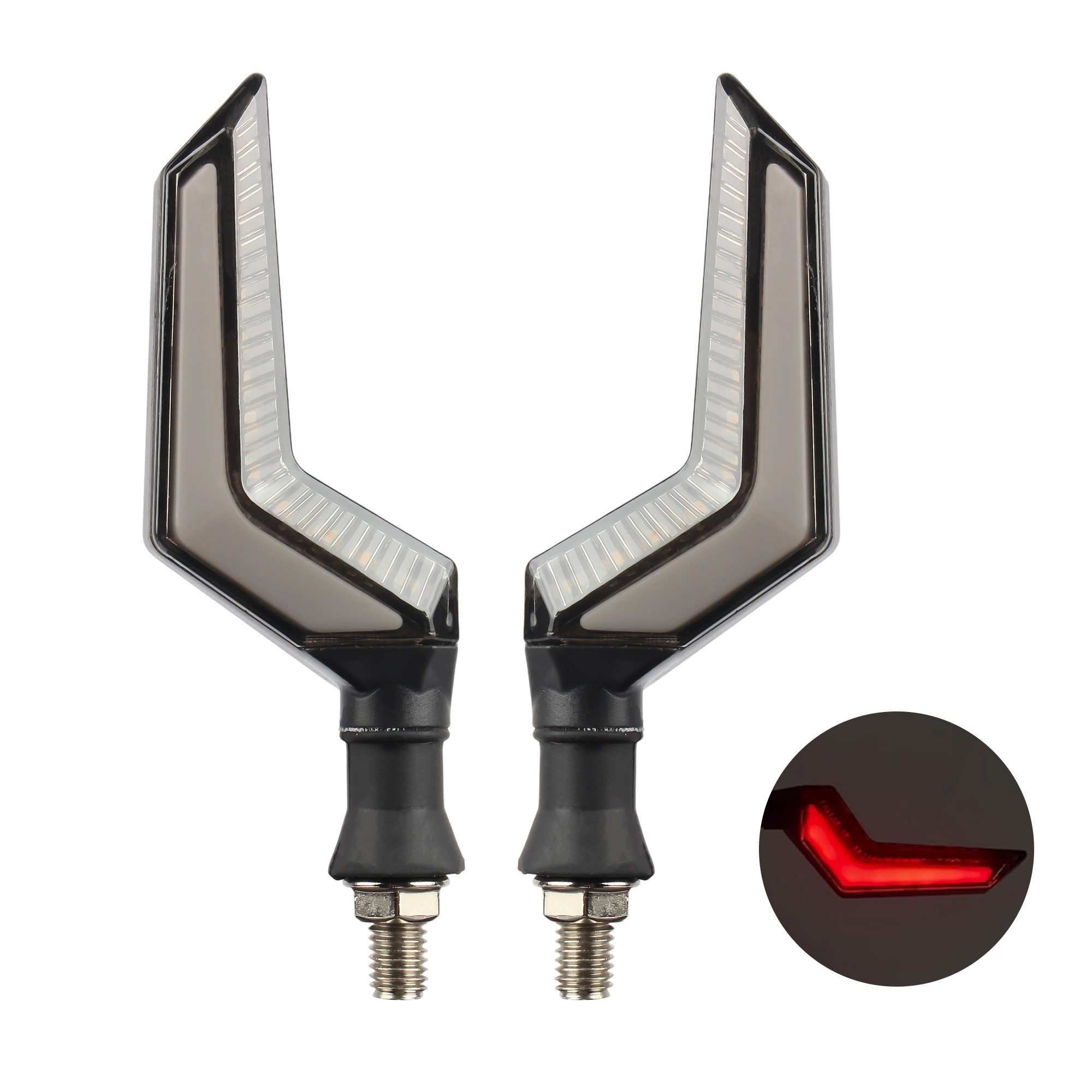 1 paar Motorrad LED Blinker Blink Fließende Wasser Rückleuchten Tagfahrlicht Straße Fahrrad Roller Universal