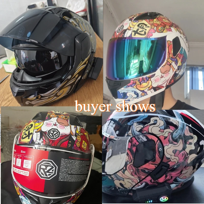 Motorrad Professionelle Racing Flip Up Helm ABS Material Modulare Dual – Bild 6