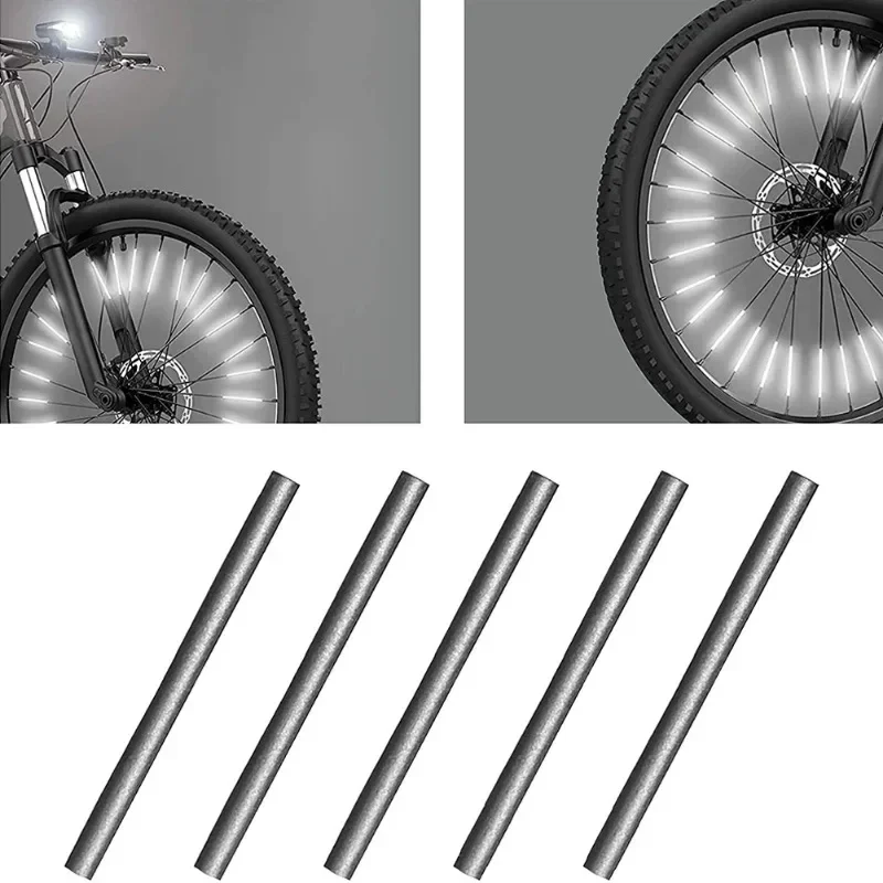Rohr Warnung Streifen 12Pcs Reflektierende Halterung Clip Fahrrad Rad – Immagine 6