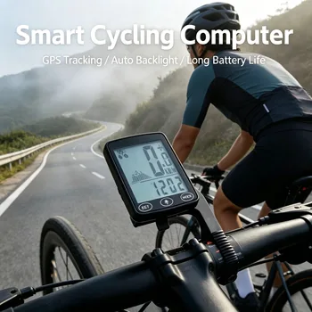 Kabelloser Fahrradcomputer mit Touchscreen, Fahrradtacho, Trittfrequenzsensor, GPS für Fahrräder
