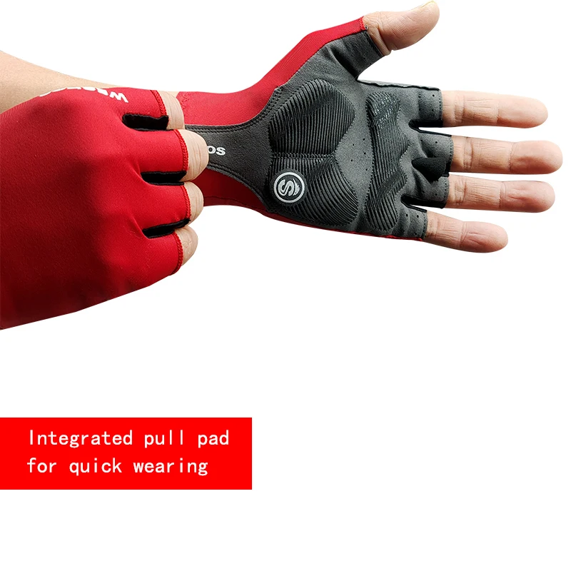 Halb finger Fahrrad handschuhe Anti-Rutsch-Reit handschuhe Indoor – Bild 3