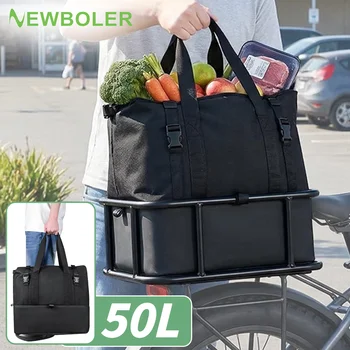 Hinterer Fahrradkorb Fahrrad-Gepäckträgertasche mit Griff Große Kapazität E-Bike-Korb Fahrradkörbe