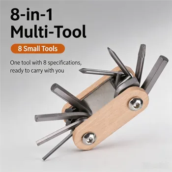 Fahrrad-Multitool Klappbarer Inbusschlüssel-Set Fahrrad-Reparaturwerkzeug-Kit Tragbares
