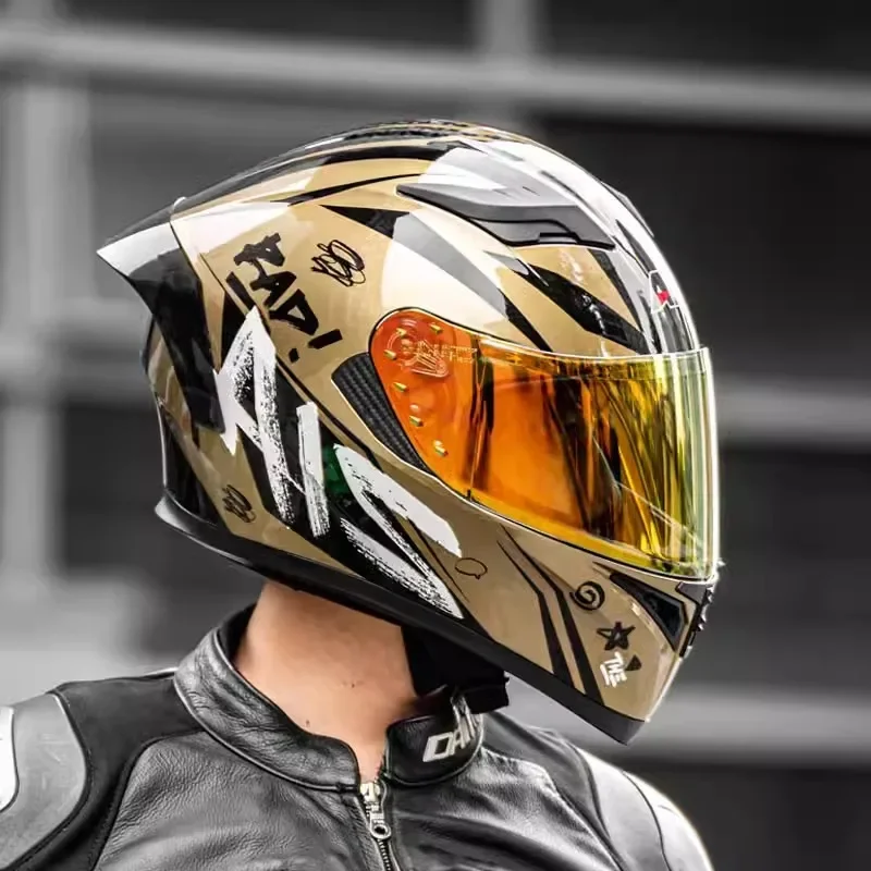 Motorrad Helm Full Face Doppel Objektiv Off-road Racing Helm Capacetes – Bild 6