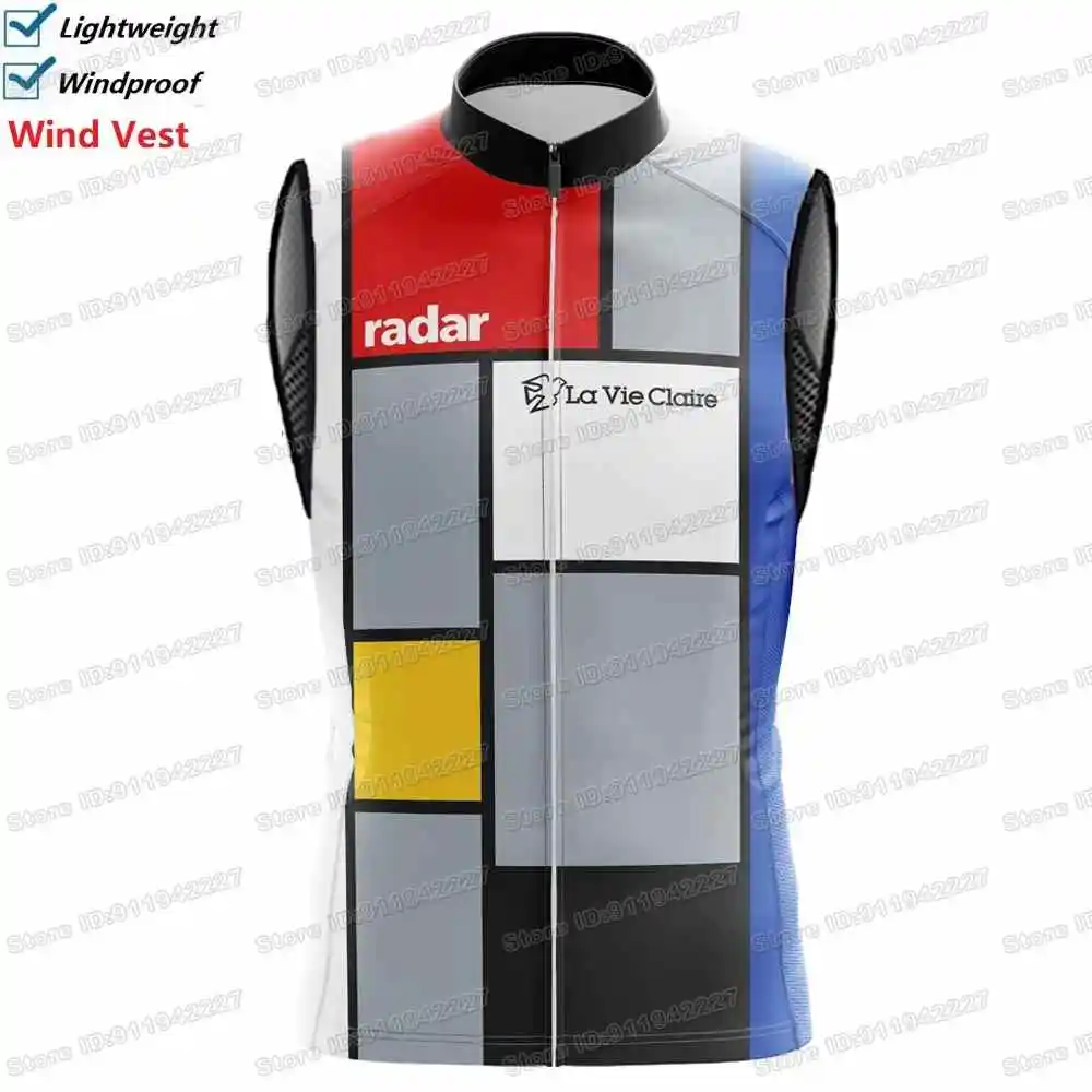 Klassische Retro Team Radfahren Weste Winddicht Männer Vintage Wind – Immagine 4