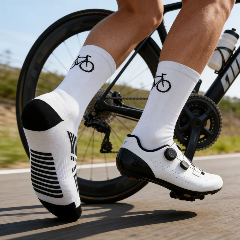 Professionelle Radsocken, MTB-Fahrradsocken, atmungsaktive, schnell trocknende Rennradsocken, Outdoor-Sport