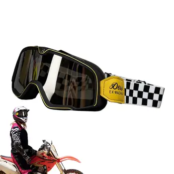 Staubdichte Motorradbrille, Vintage-Staubdichte Rennbrille, ATV-Skibrille, winddichte Dirtbike-Brille, passend
